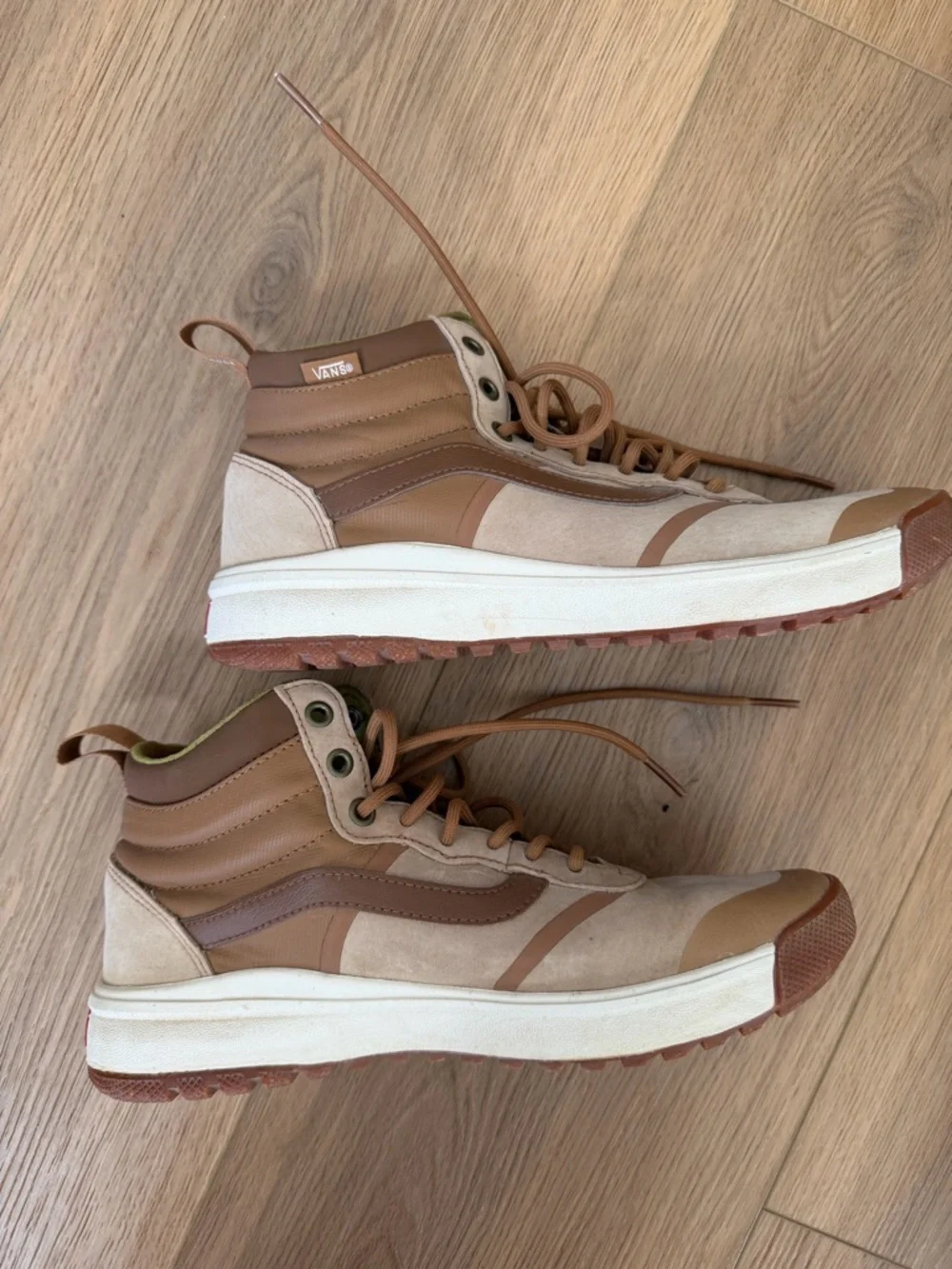 Vans Brown and Tan Ultrarange High-Top Hiking Sneakers - Picture 2 of 7